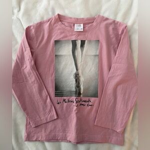 Zara Girls Ballet Pink Long Sleeve Tee